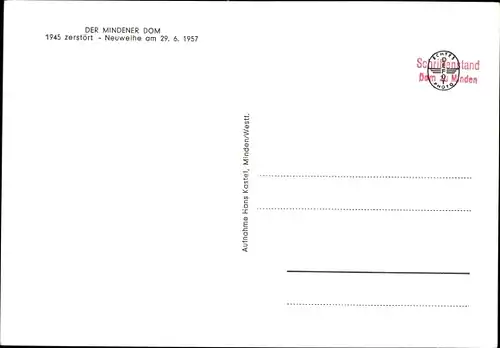 Ak Minden in Westfalen, Blick zum Dom