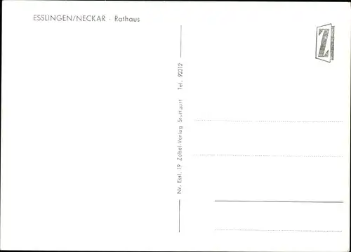 Ak Esslingen am Neckar, Rathaus