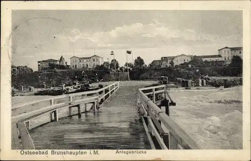 Ak Ostseebad Brunshaupten Kühlungsborn, Anlegebrücke