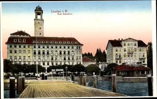 Ak Lindau am Bodensee Schwaben, Bad Schachen