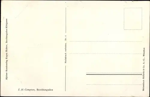 Künstler Ak Compton, Edward Harrison, Berchtesgaden in Oberbayern, Panorama