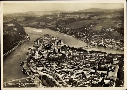 Ak Passau in Niederbayern, Fliegeraufnahme