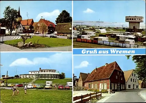 Ak Nordseebad Wremen Wurster Nordseeküste, Campingplatz, Ortsansichten