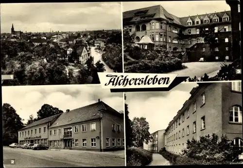 Ak Aschersleben im Salzlandkreis, Blick vom Neubau des Kreiskrankenhauses, Haus des Handwerks