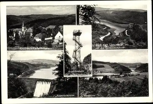 Ak Lieberhausen Gummersbach im Oberbergischen Kreis, Koverstein, Aggertalsperre, Aussichtsturm