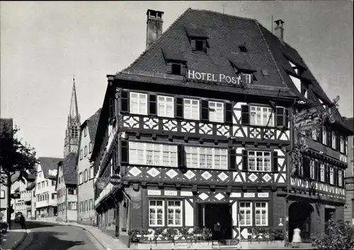 Ak Nagold Schwarzwald, Hotel Post, Karl Friedrich Scholl