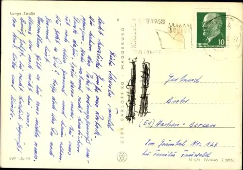 Ak Hansestadt Rostock, Lange Straße