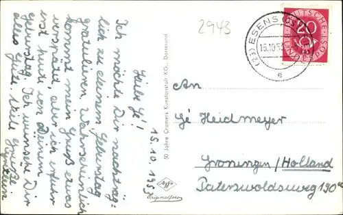 Ak Esens in Ostfriesland, Teilansicht, Ehrenmal, Bahnhofstraße