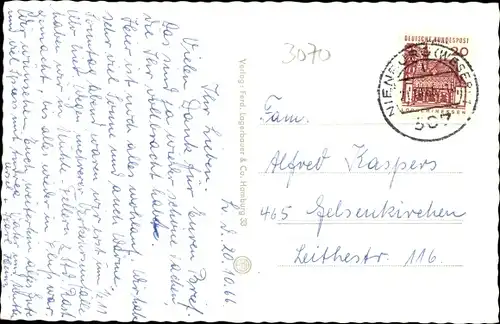 Ak Nienburg an der Weser, Kirche, Straßenpartien, Autos, Geschäfte