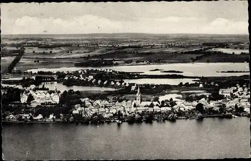 Ak Plön am See Holstein, Panorama, Fliegeraufnahme