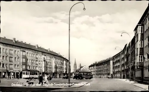 Ak Dessau in Sachsen Anhalt, Straße der Deutsch-Sowjetischen-Freundschaft