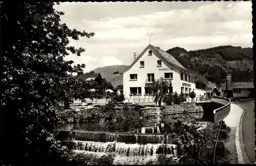 Ak Oberharmersbach im Schwarzwald Baden, Gasthaus und Pension Forelle