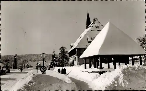 Ak Freudenstadt im Nordschwarzwald, Stadthaus, Winter