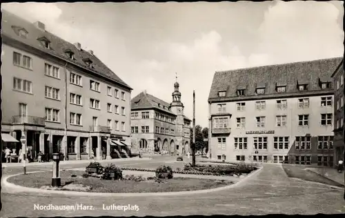 Ak Nordhausen am Harz, Lutherplatz