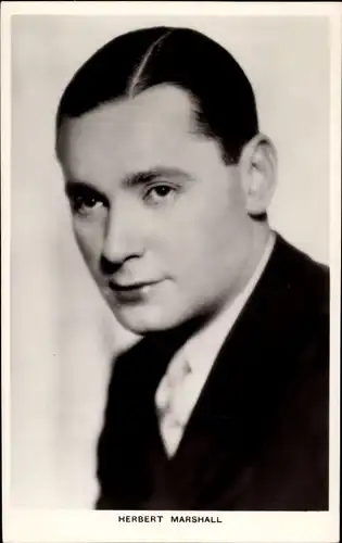 Ak Schauspieler Herbert Marshall, Portrait