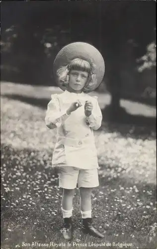 Ak Prinz Leopold von Belgien, Portrait