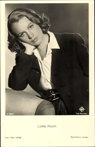 Ak Schauspielerin Lotte Koch, Portrait, Ufa Film