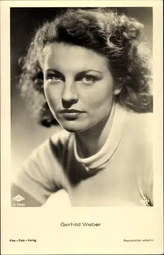 Ak Schauspielerin Gerhild Weber, Portrait