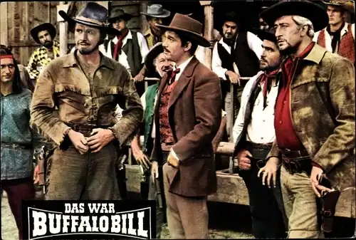 Ak Schauspieler Gordon Scott u. Jan Hendriks, Filmszene Das war Buffalo Bill, Bild Nr. 27