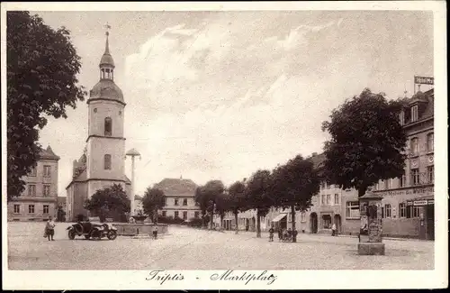 Ak Triptis in Thüringen, Marktplatz