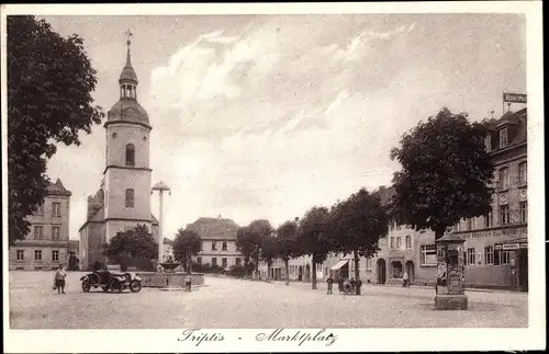 Ak Triptis in Thüringen, Marktplatz