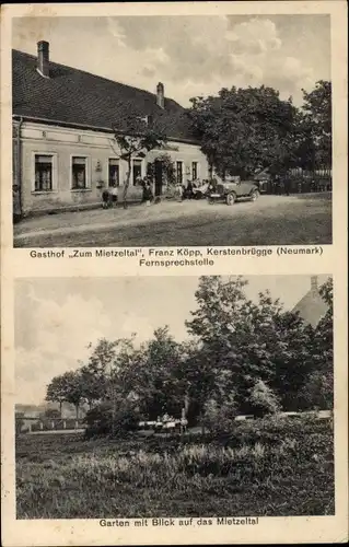 Ak Mostno Kerstenbrügge in der Neumark Ostbrandenburg, Gasthof Zum Mietzeltal