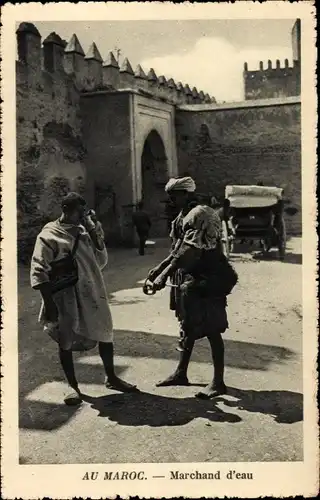 Ak Marokko, Marchand d'eau, Maghreb, Händler