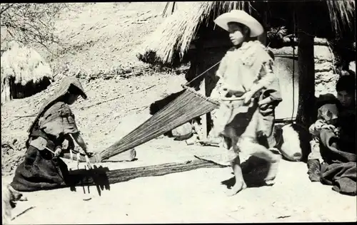 Ak Mexiko, Tejedora Chamula, San Cristobal de la Casas, Hängematte