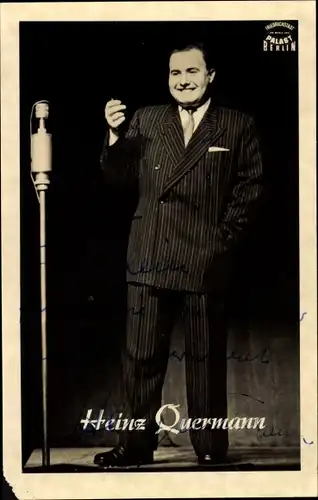 Ak Schauspieler Heinz Quermann, Portrait, Autogramm