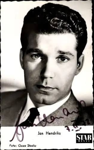 Ak Schauspieler Jan Hendriks, Portrait, Autogramm
