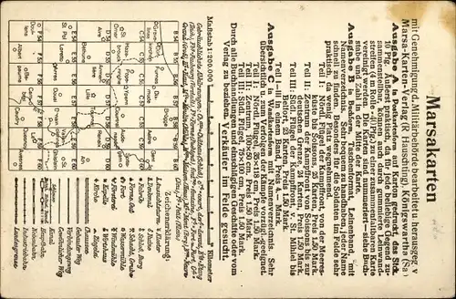 Landkarten Ak Marsakarten