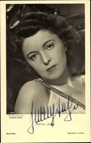 Ak Schauspielerin Jenny Jugo, Portrait, Autogramm