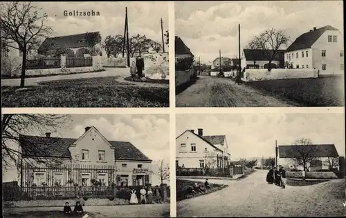 Ak Goltzscha Diesbar Seußlitz Nünchritz in Sachsen, Geschäftshaus, Straßenpartien