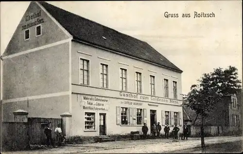 Ak Roitzsch Trossin in Sachsen, Gasthof zum Goldenen Stern, Geschäft