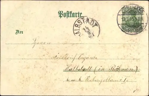 Litho Berlin Zehlendorf, Kaiserhof, Passanten, Kutsche, Damen mit Schirm