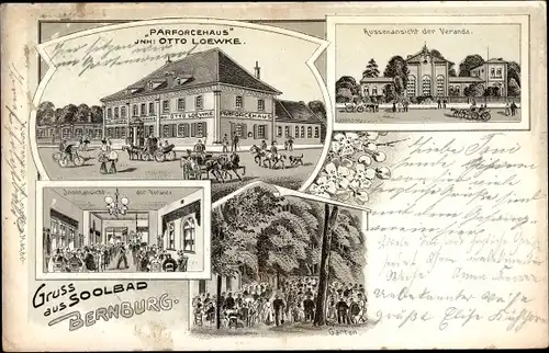 Litho Bernburg an der Saale, Parforcehaus, Veranda, Saa, Garten