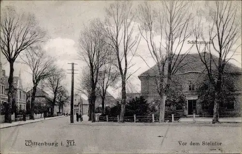 Ak Wittenburg in Mecklenburg, Vor dem Steintor, Schützenhaus