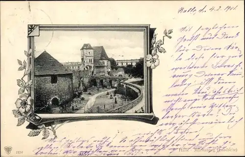 Passepartout Ak Halle an der Saale, Stadtansicht