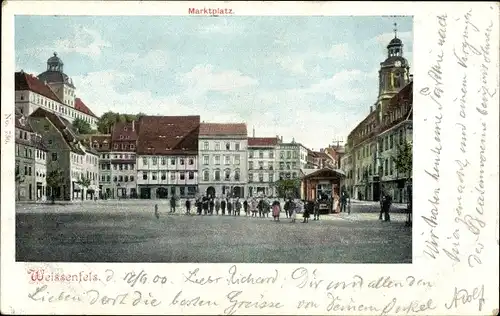 Ak Weißenfels an der Saale, Marktplatz