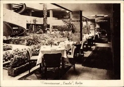 Ak Berlin Charlottenburg, Weinrestaurant Traube, Bes. Oscar Sommerfeld, Hardenbergstraße 29 a-e