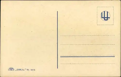 Künstler Ak Usabal, Luis, Junge Frau mit Tamburin