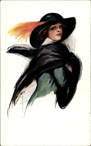 Künstler Ak Barber, Court, Tempting Eyes, Frauenportrait