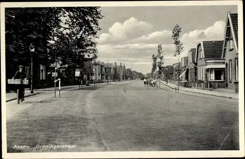 Ak Assen Drenthe Niederlande, Groningerstraat