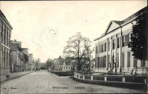 Ak Assen Drenthe Niederlande, Brinkstraat