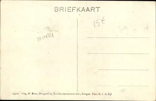 Ak Borger Drenthe Niederlande, Straßenpartie