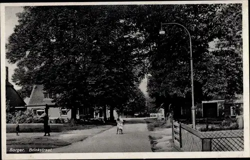 Ak Borger Drenthe Niederlande, Brinkstraat