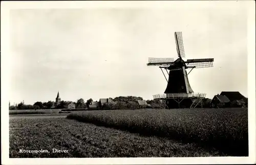 Ak Diever Drenthe Niederlande, Korenmolen