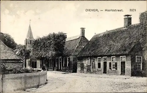 Ak Diever Drenthe Niederlande, Hoofdstraat