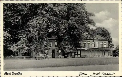 Ak Gieten Drenthe Niederlande, Hotel Braams