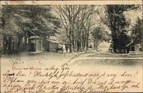 Ak Gieten Drenthe Niederlande, Straßenpartie